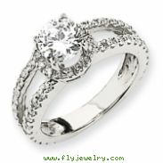 14k White Gold A Diamond engagement ring