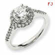 14k White Gold A Diamond engagement ring