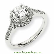 14k White Gold A Diamond engagement ring