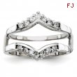 14k White Gold A Diamond guard