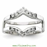 14k White Gold A Diamond guard