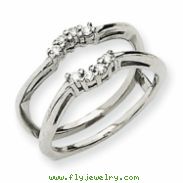 14k White Gold A Diamond guard