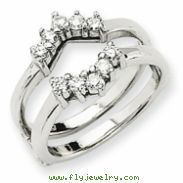 14k White Gold A Diamond guard