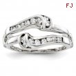 14k White Gold A Diamond guard