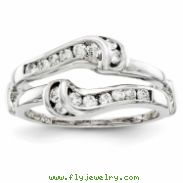 14k White Gold A Diamond guard