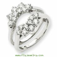 14k White Gold A Diamond guard