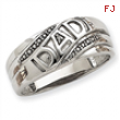 14k White Gold A Diamond men's ring