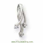 14k White Gold A Diamond pendant