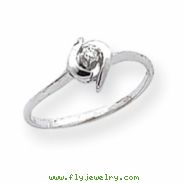 14k White Gold A Diamond ring