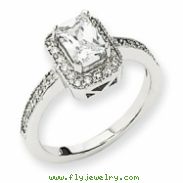 14k White Gold A Diamond ring