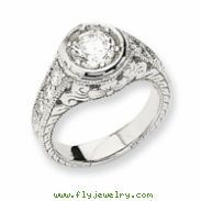 14k White Gold A Diamond ring