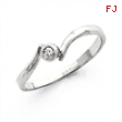 14k White Gold A Diamond ring