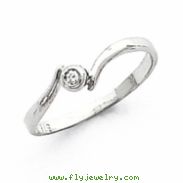 14k White Gold A Diamond ring