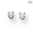 14k White Gold A Diamond stud earring