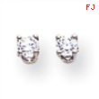 14k White Gold A Diamond stud earring