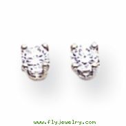 14k White Gold A Diamond stud earring