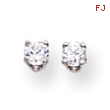 14k White Gold A Diamond stud earring