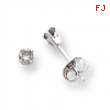 14k White Gold A Diamond stud earring