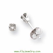 14k White Gold A Diamond stud earring