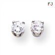 14k White Gold A Diamond stud earring