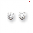 14k White Gold A Diamond stud earring