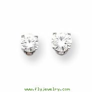 14k White Gold A Diamond stud earring