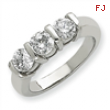 14k White Gold A Diamond three stone ring