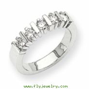 14k White Gold A Diamond three stone ring