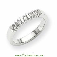 14k White Gold A Diamond three stone ring