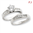 14k White Gold AA Diamond engagement ring