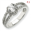 14k White Gold AA Diamond engagement ring