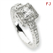 14k White Gold AA Diamond engagement ring