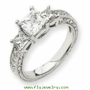 14k White Gold AA Diamond engagement ring