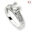 14k White Gold AA Diamond engagement ring