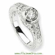 14k White Gold AA Diamond engagement ring