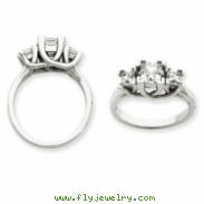 14k White Gold AA Diamond engagement ring