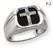 14k White Gold AA Diamond men's ring