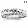 14k White Gold AA Quality Trio Mens Wedding Band ring