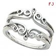 14K White Gold All Metal Ring Guard