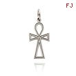 14K White Gold Ankh Cross Charm