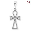 14K White Gold Ankh Cross Pendant