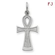 14K White Gold Ankh Cross Pendant