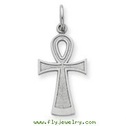 14K White Gold Ankh Cross Pendant