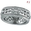 14K White Gold Antique-Style .33ct Diamond Band Eternity Ring