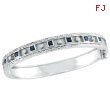 14K White Gold Antique Style Diamond & Sapphire Bangle Bracelet