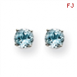 14k White Gold Aquamarine Earrings