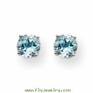 14k White Gold Aquamarine Earrings