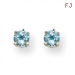 14k White Gold Aquamarine Post Earrings