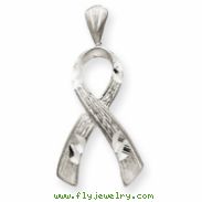 14k White Gold Awareness Pendant