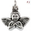 14K White Gold Baby Angel Pendant